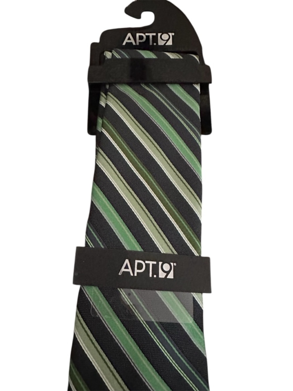 Green and Black Striped Men's Tie NWT - Picture 3 of 6